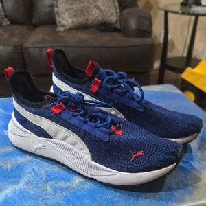 Size 6.5 Puma Navy and Red Athletic Shoes